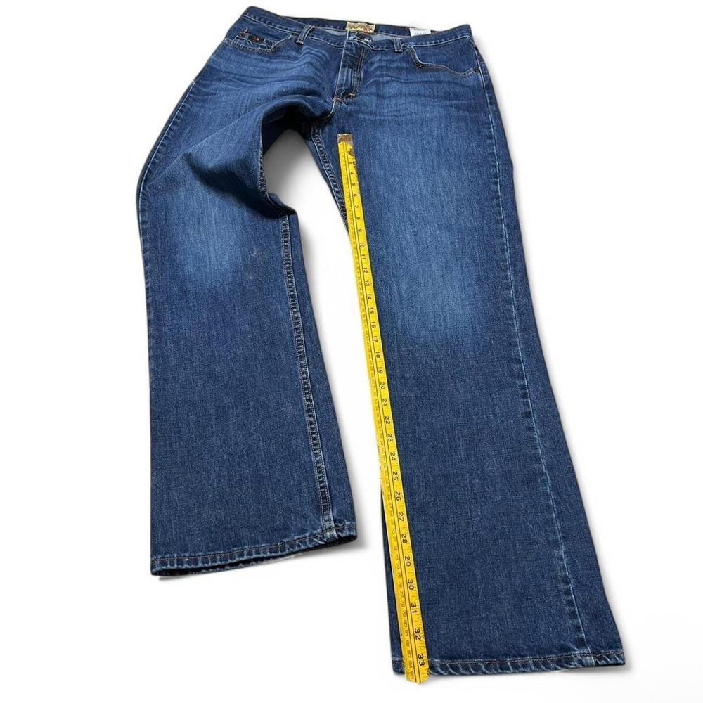 Wrangler Jeans Mens 36x34 Blue 20X No. 42 Vintage Bootcut Dark Wash Denim - Picture 7 of 8